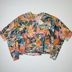 Chenault Sheer Button Down Blouse